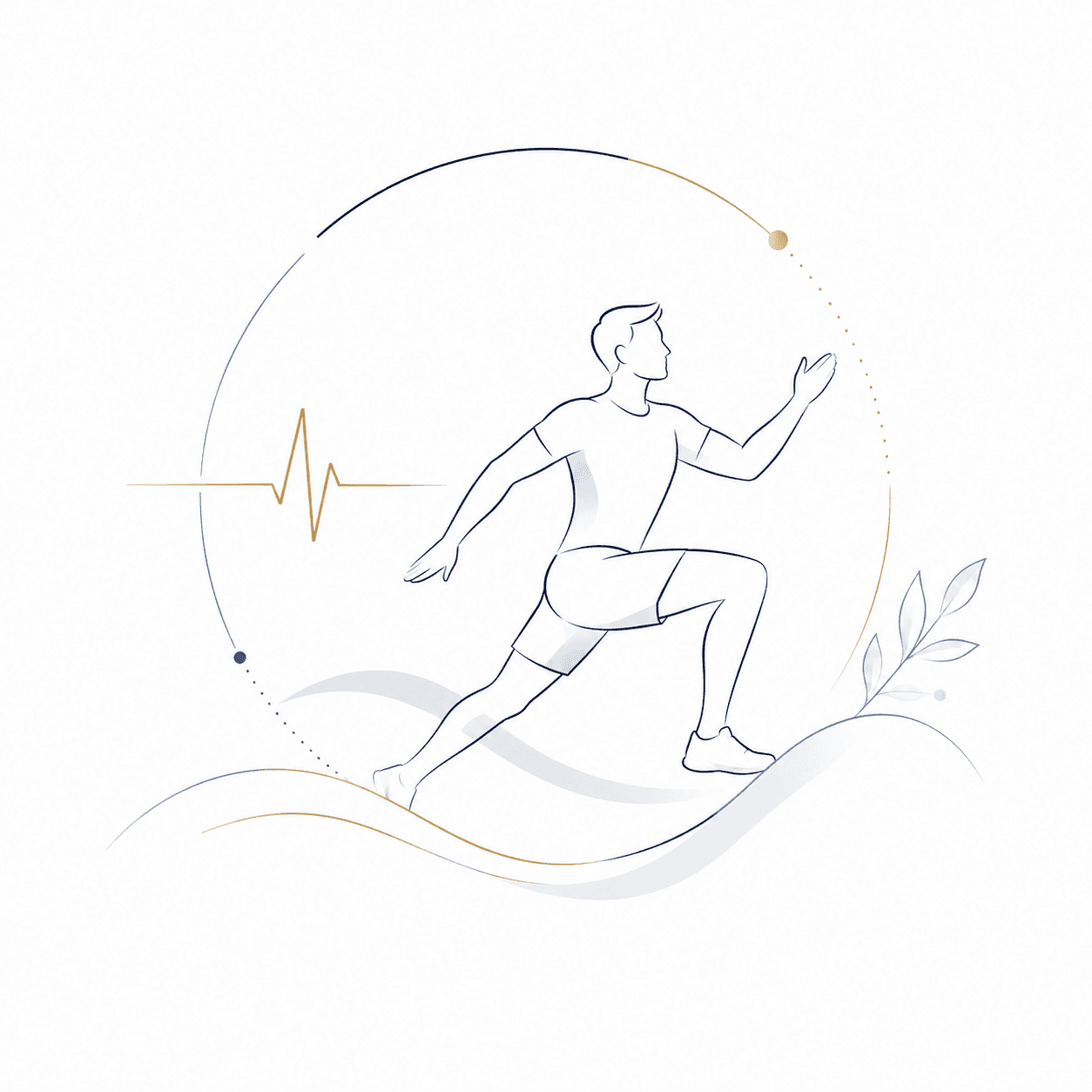 Energetic fitness in motion illustration